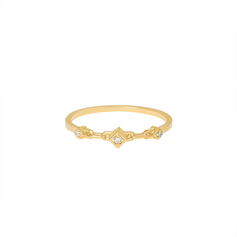 Hestia 18K Guld Ring m. Diamanter