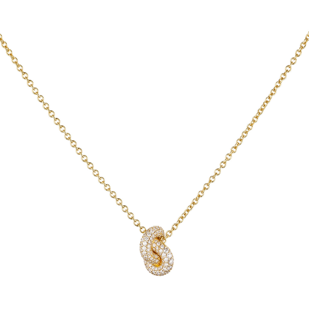 The Legacy Knot Small 18K Gold Necklace w. Diamonds