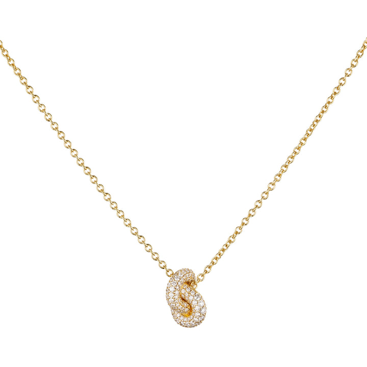 The Legacy Knot Small 18K Gold Necklace w. Diamonds