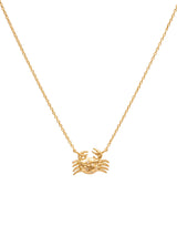 Cancer 18K Gold Necklace w. Diamonds