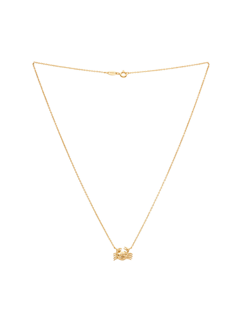 Cancer 18K Gold Necklace w. Diamonds