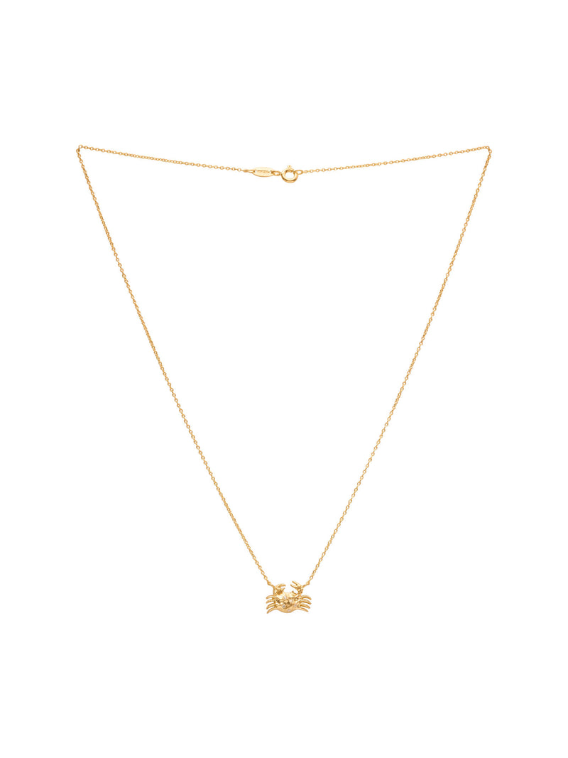 Cancer 18K Gold Necklace w. Diamonds