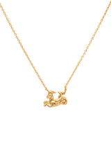 Capricorn 18K Gold Necklace w. Diamonds