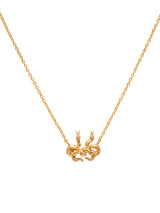 Gemini 18K Gold Necklace w. Diamonds