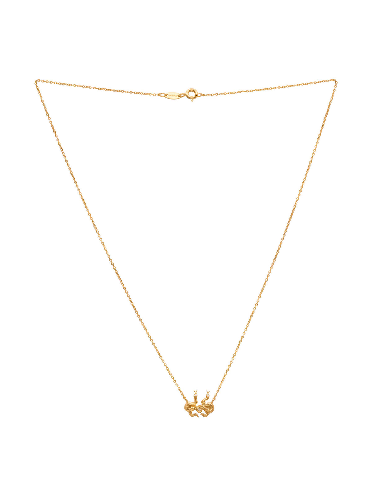 Gemini 18K Gold Necklace w. Diamonds