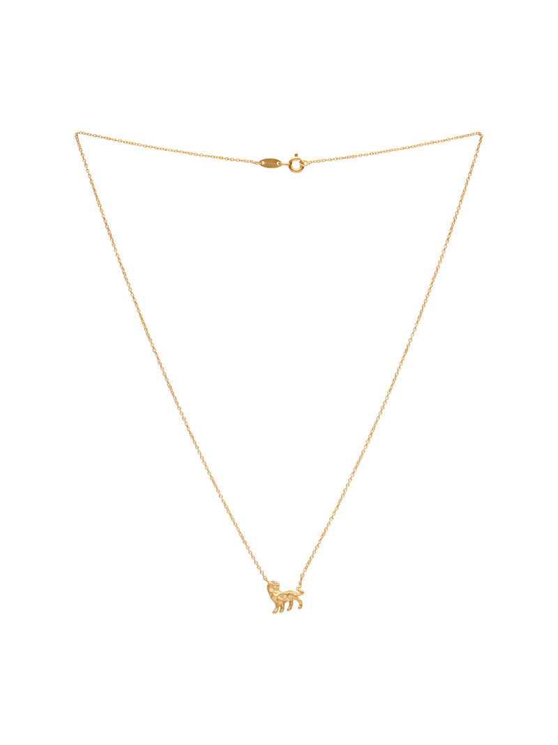 Leo 18K Gold Necklace w. Diamonds