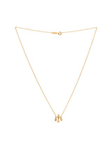 Libra 18K Gold Necklace w. Diamonds