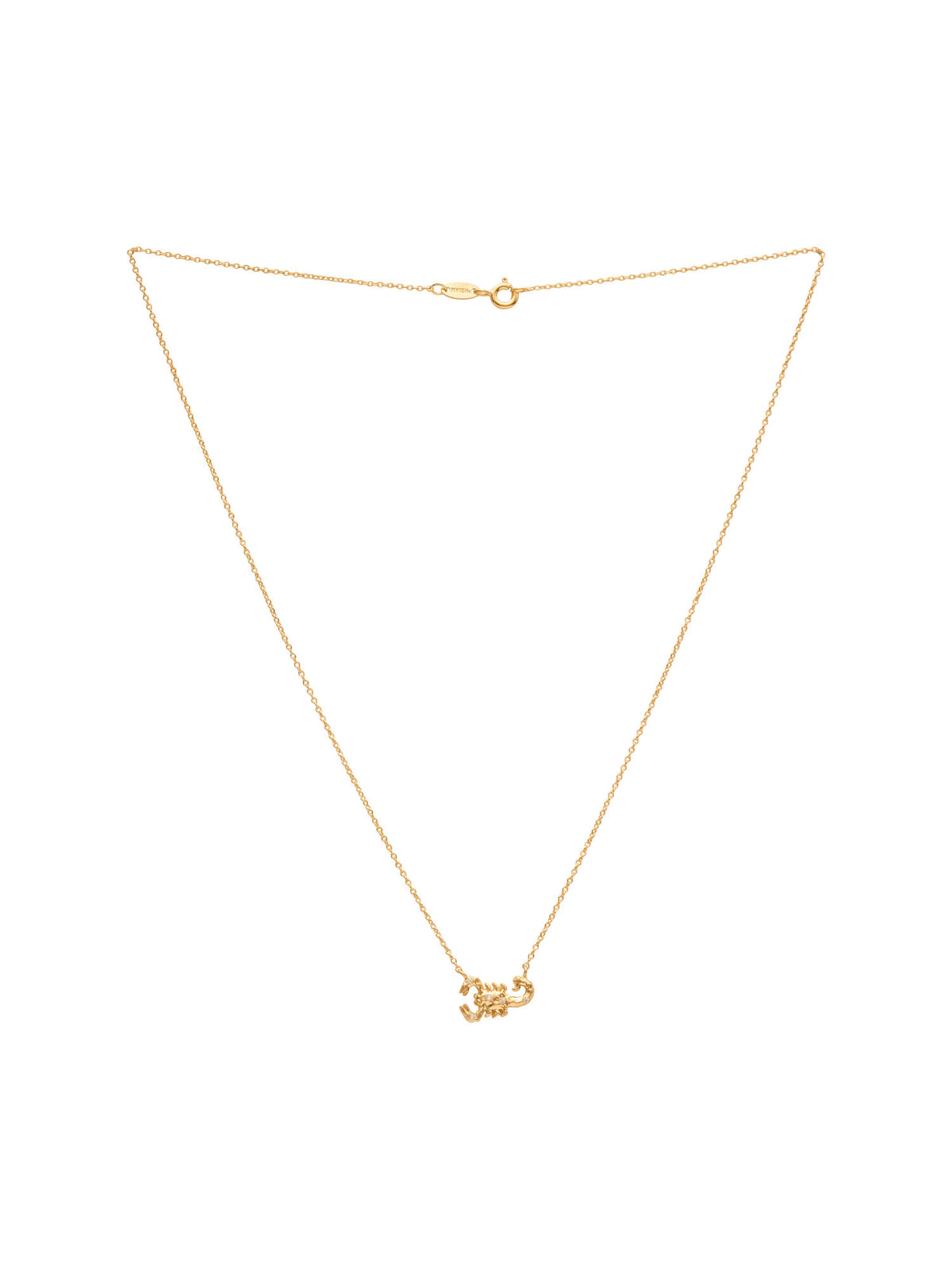 Scorpio 18K Gold Necklace w. Diamonds