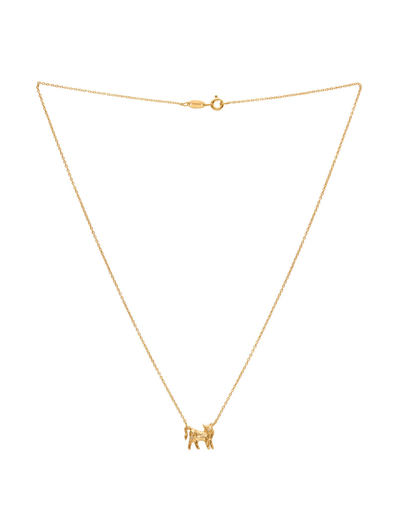 Taurus 18K Gold Necklace w. Diamonds