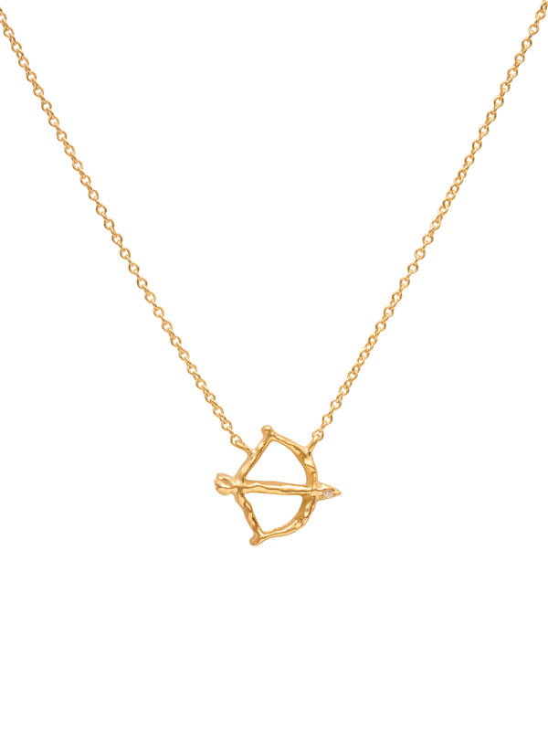 Sagittatius 18K Gold Necklace w. Diamond