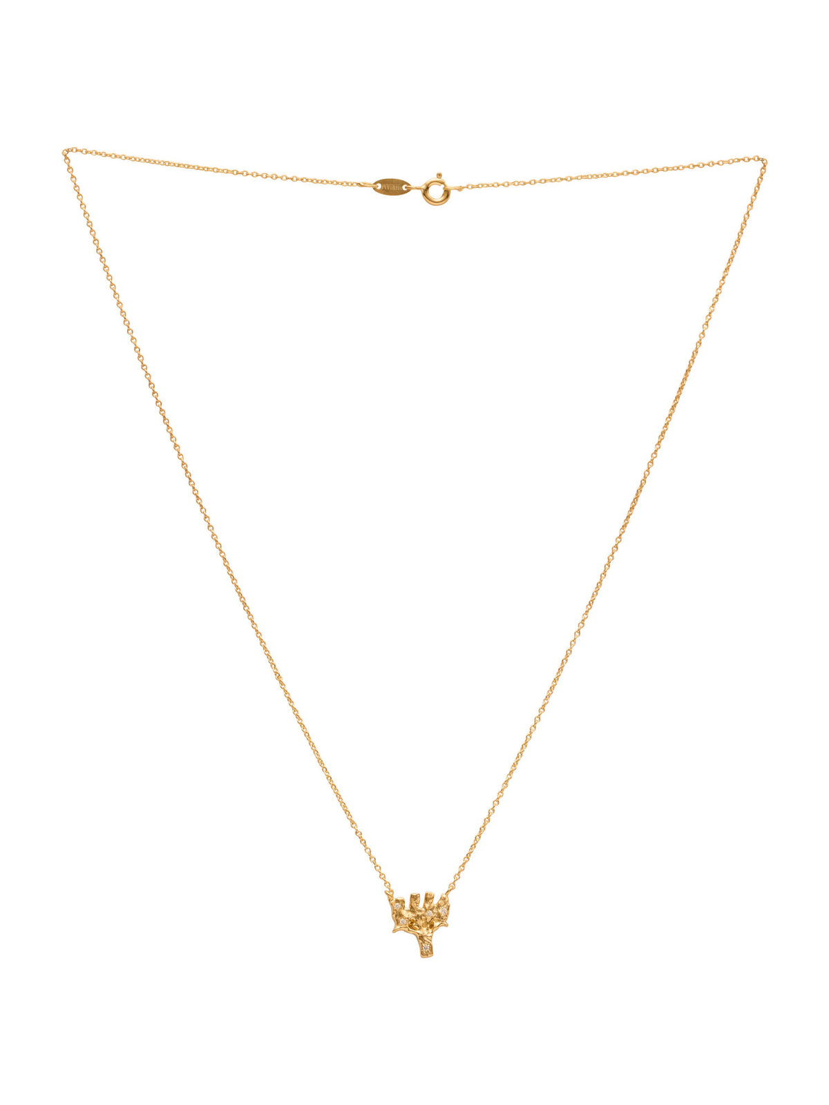 Virgo 18K Gold Necklace w. Diamonds