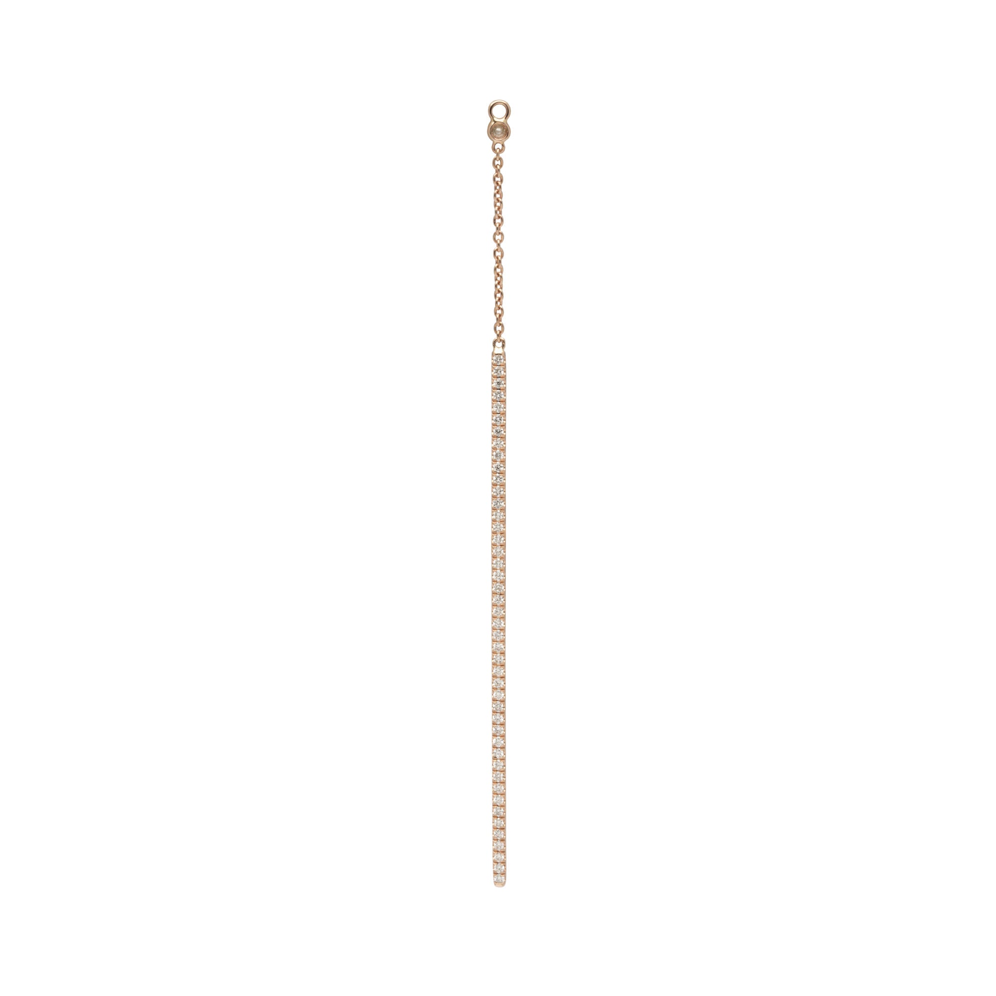 By Naila | 18K Gold, Whitegold or Rosegold Behind Ear Pendant w. Diamonds