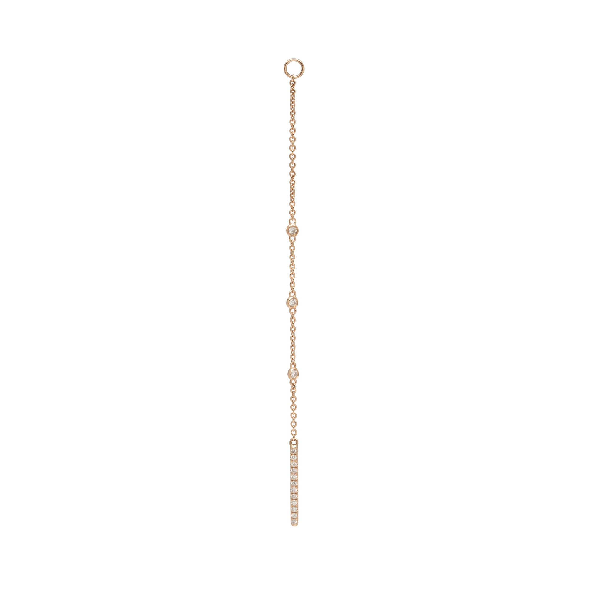By Naila | 18K Gold, Whitegold or Rosegold Behind Ear Chain w. Diamonds