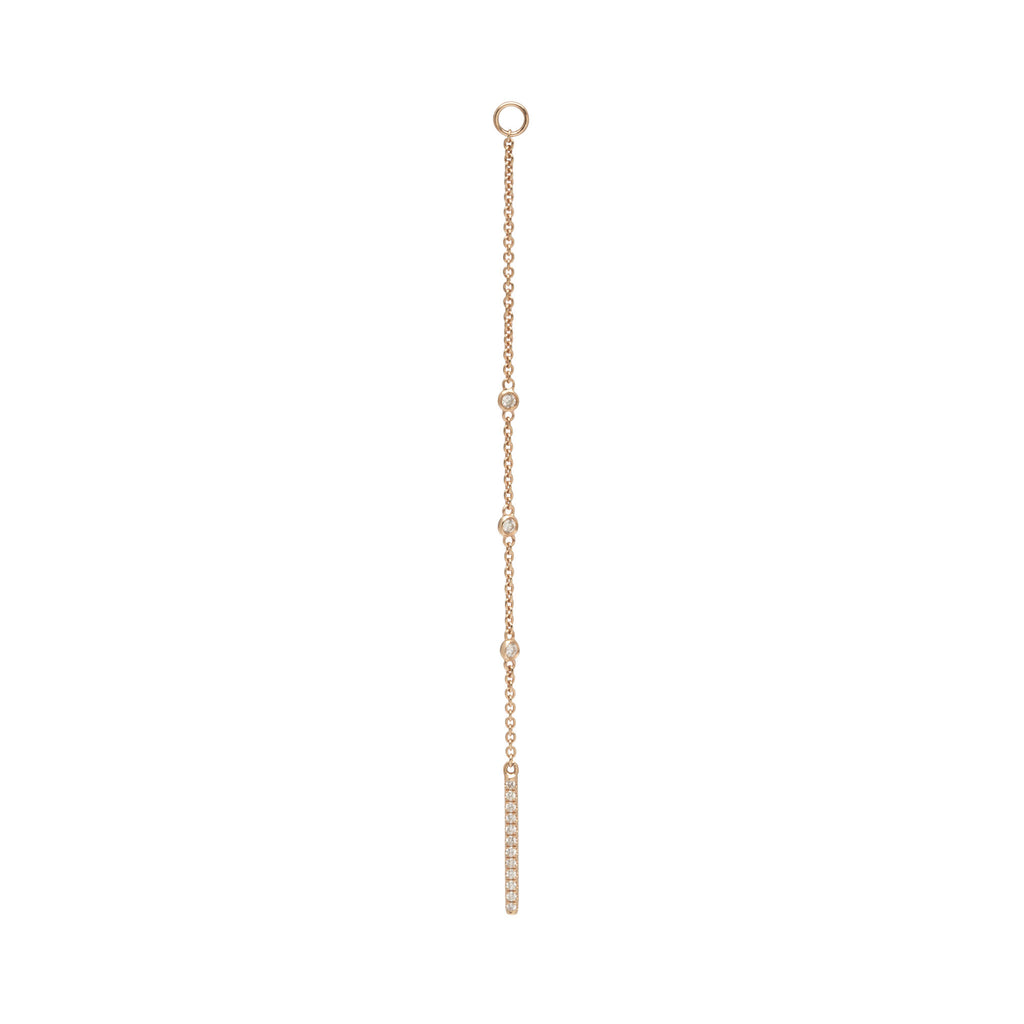 By Naila | 18K Gold, Whitegold or Rosegold Behind Ear Chain w. Diamonds