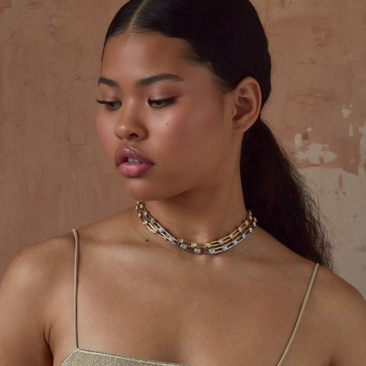 Olympia Forgyldt Halskæde m. Zirkon