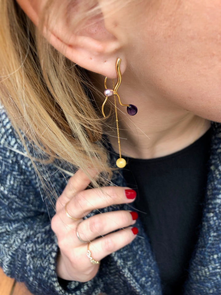 Mizuko Silver Earring w. Pearls