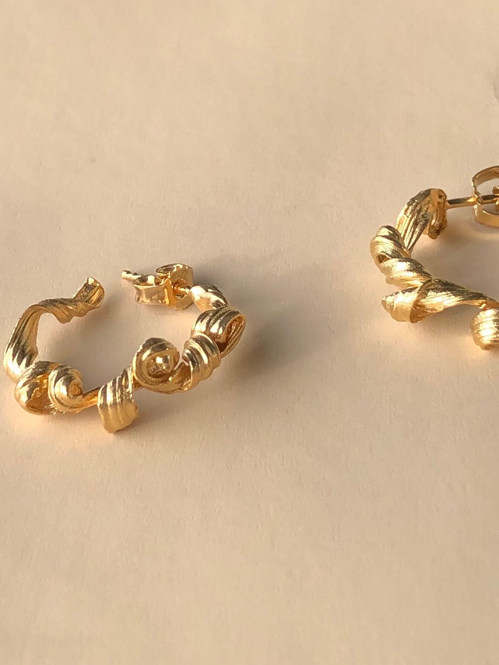 Fouettés 24K Gold Plated Hoops
