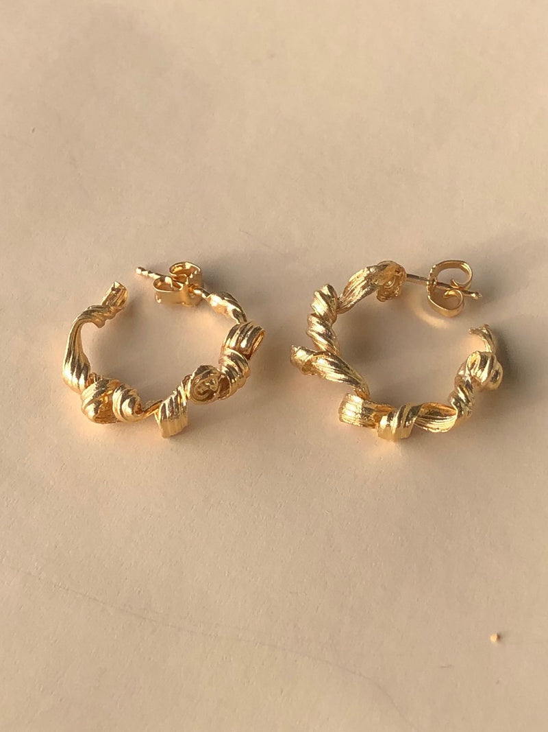 Fouettés Petite 24K Gold Plated Hoops