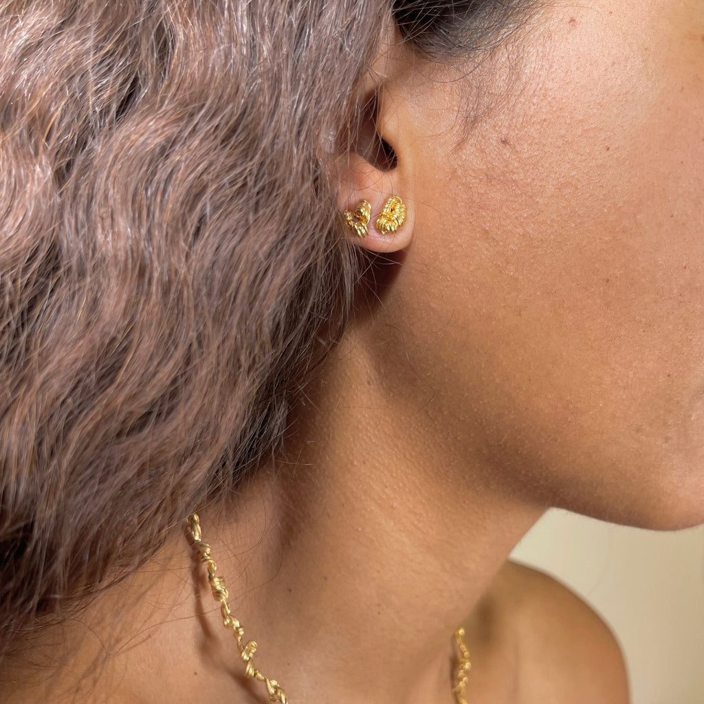 Fouettés Sticks 24K Gold Plated Studs