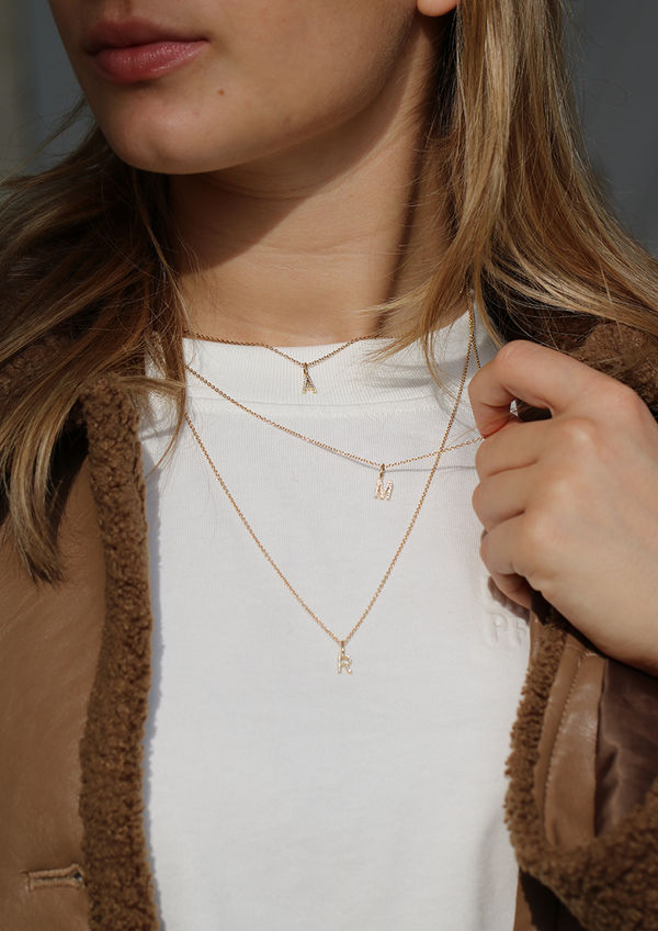 My H 18K Gold Pendant w. Diamonds