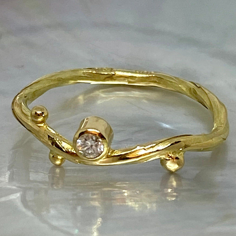 Seafire 18K & 22K Guld Ring m. Diamant