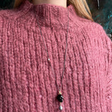 Memento Mori 18K og 22K Guld & Sølv Halskæde m. Tahiti-Perle, Keshi Perle & Diamant