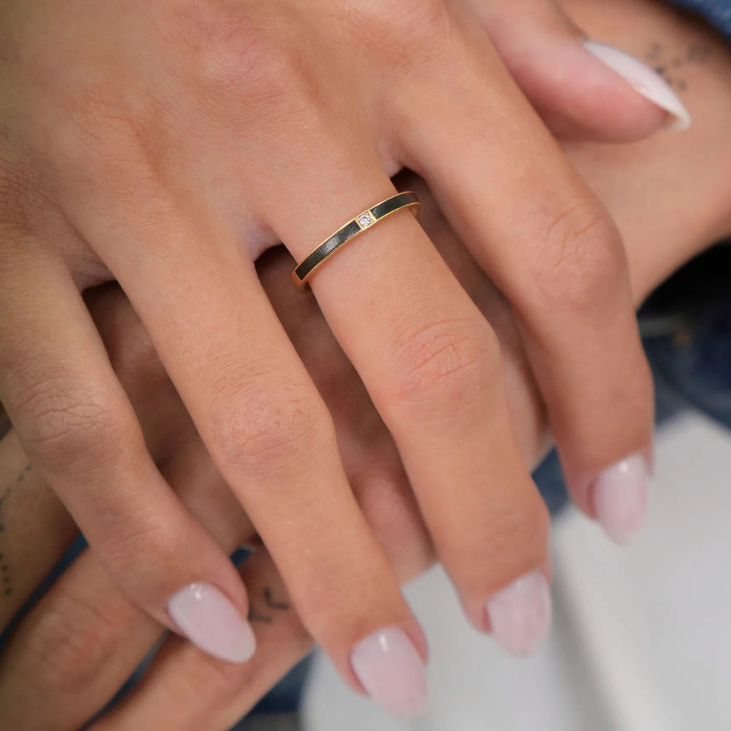 Songe 18K Gold Ring w. Lab-Grown Diamonds