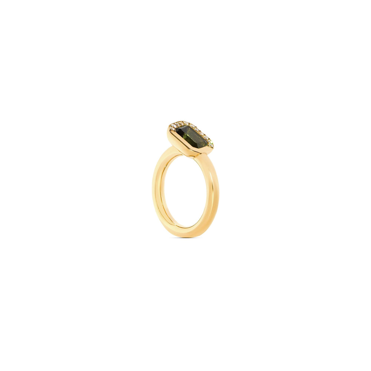 Bloom 1 18K Or 14K Gold, Whitegold or Rosegold Ring  w. Tourmaline & Diamonds