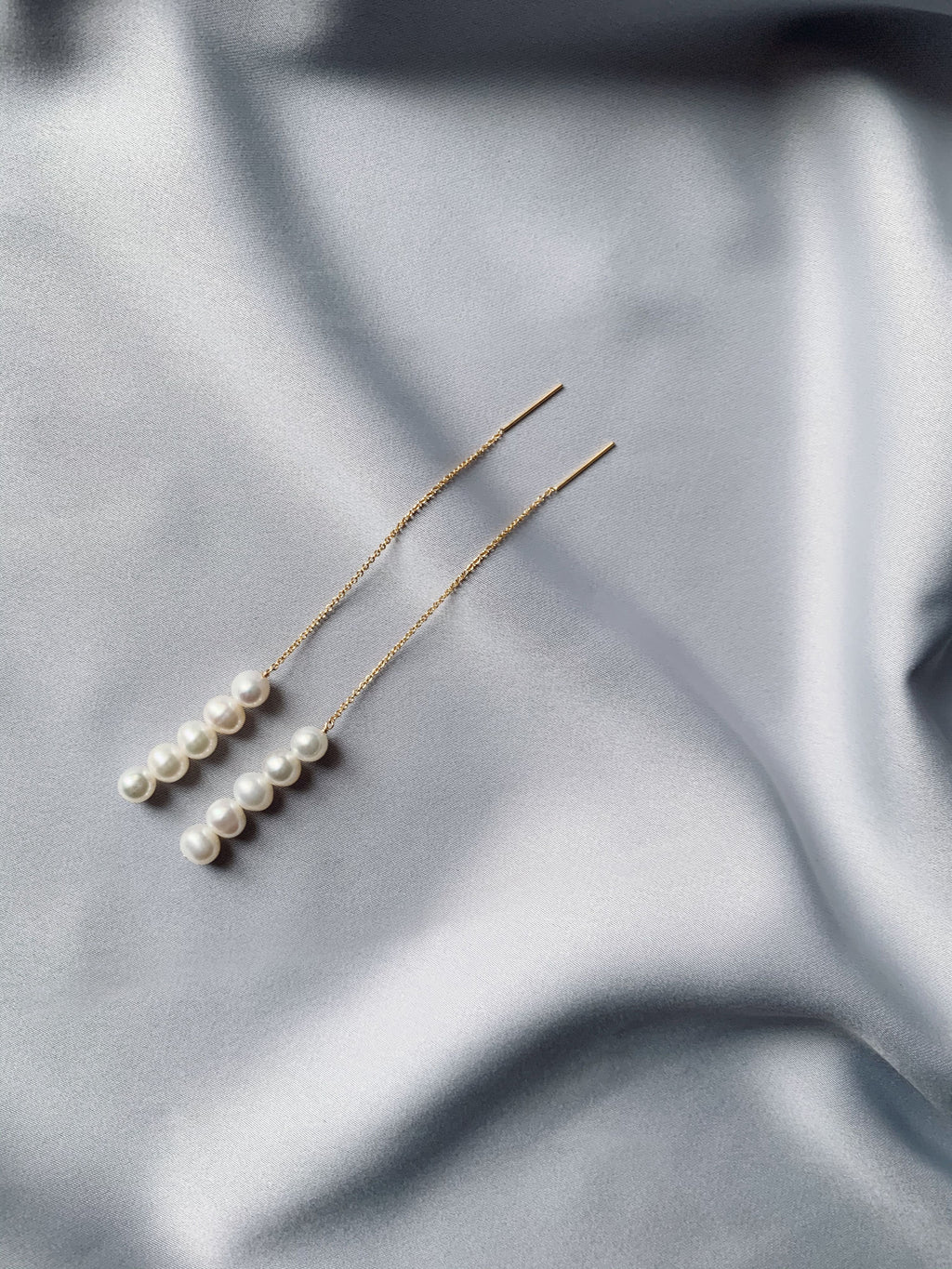 5+5 Perle Forgyldte Øreringe m. Perle