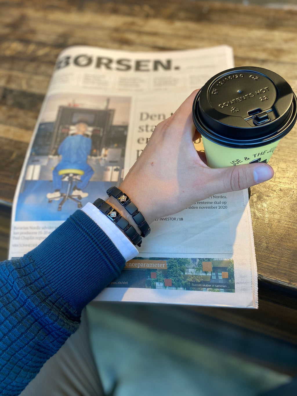 10mm Lock Sort Firkantet 18K hvidguld Armbånd m. Diamant