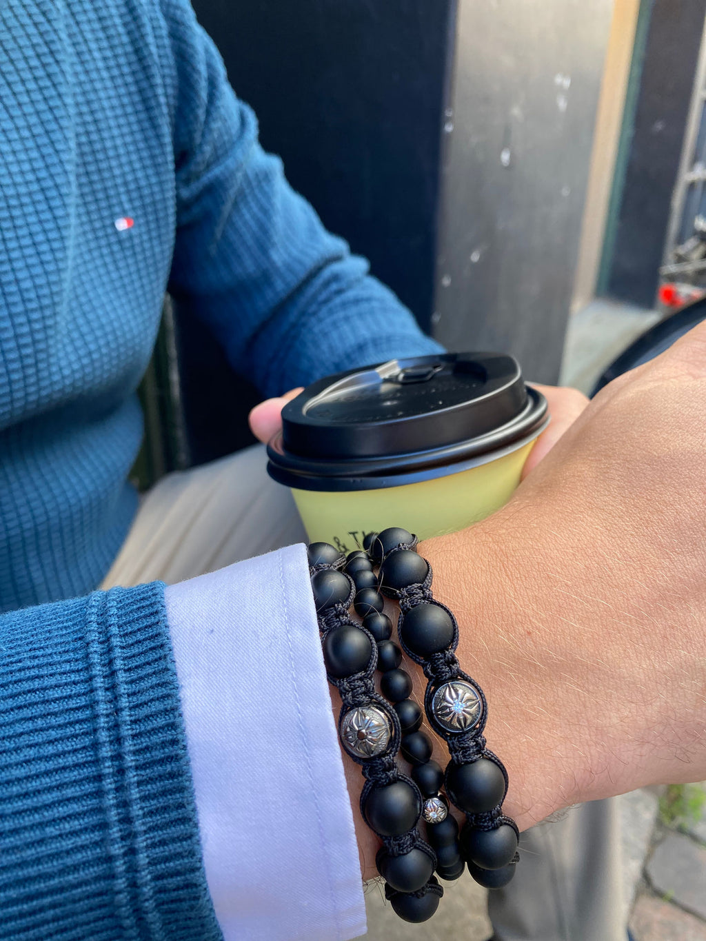 6mm Non-braided 18K Rosegold Bracelet w. Diamond