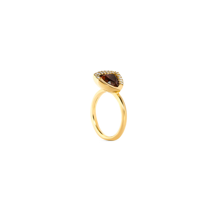 Bloom 3 18K Or 14K Gold, Whitegold or Rosegold Ring  w. Tourmaline & Diamonds