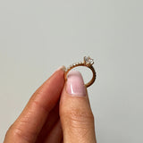 Solitaire 14K Guld eller Hvidguld Ring m. Diamanter