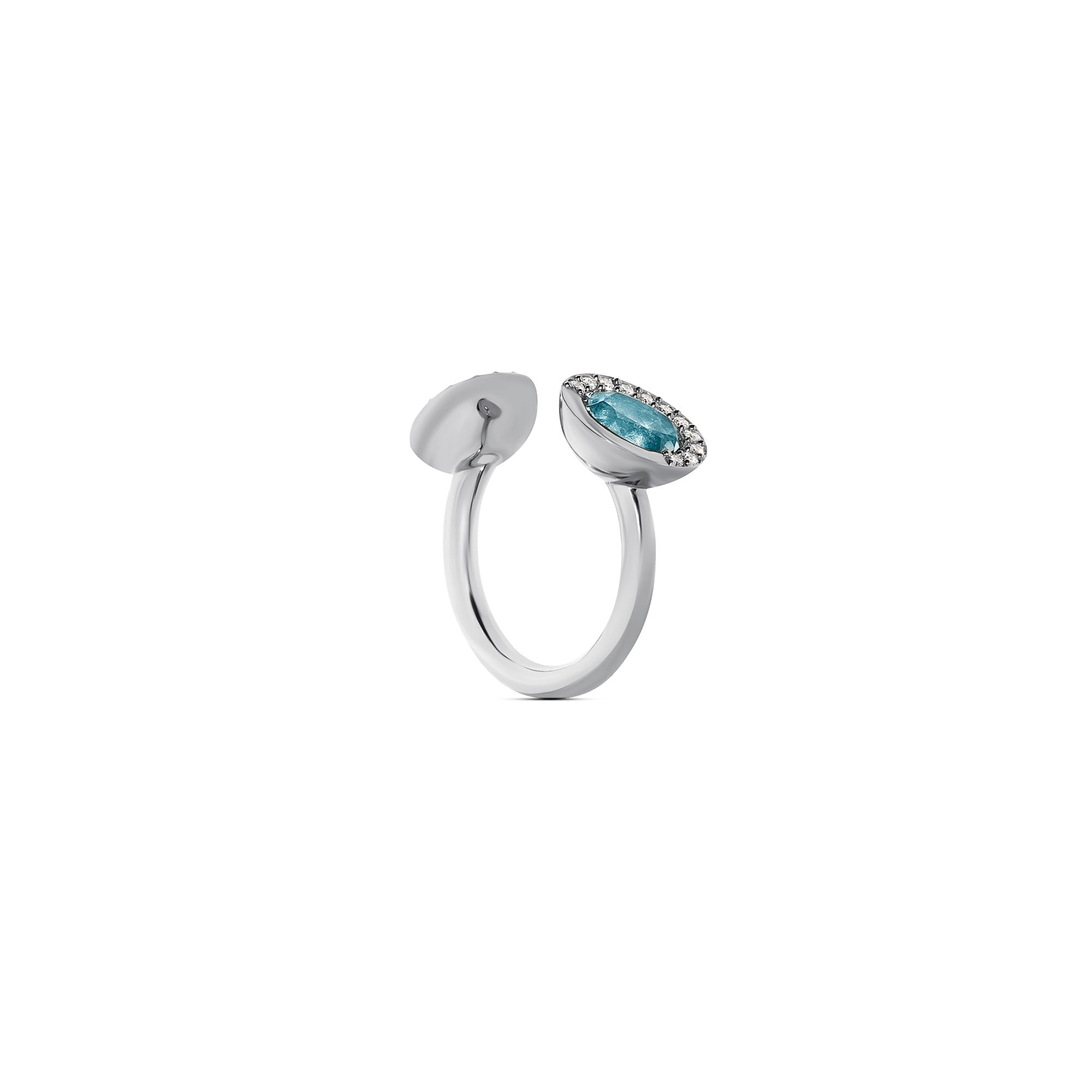 Bloom 6 18K Or 14K Gold, Whitegold or Rosegold Ring  w. Tourmaline & Diamonds