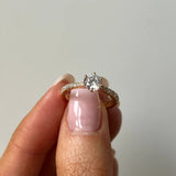 Solitaire 14K Guld eller Hvidguld Ring m. Diamanter