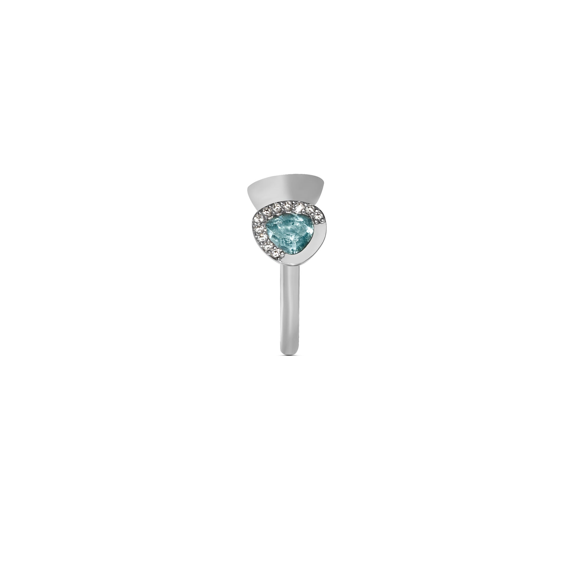 Bloom 6 18K Or 14K Gold, Whitegold or Rosegold Ring  w. Tourmaline & Diamonds