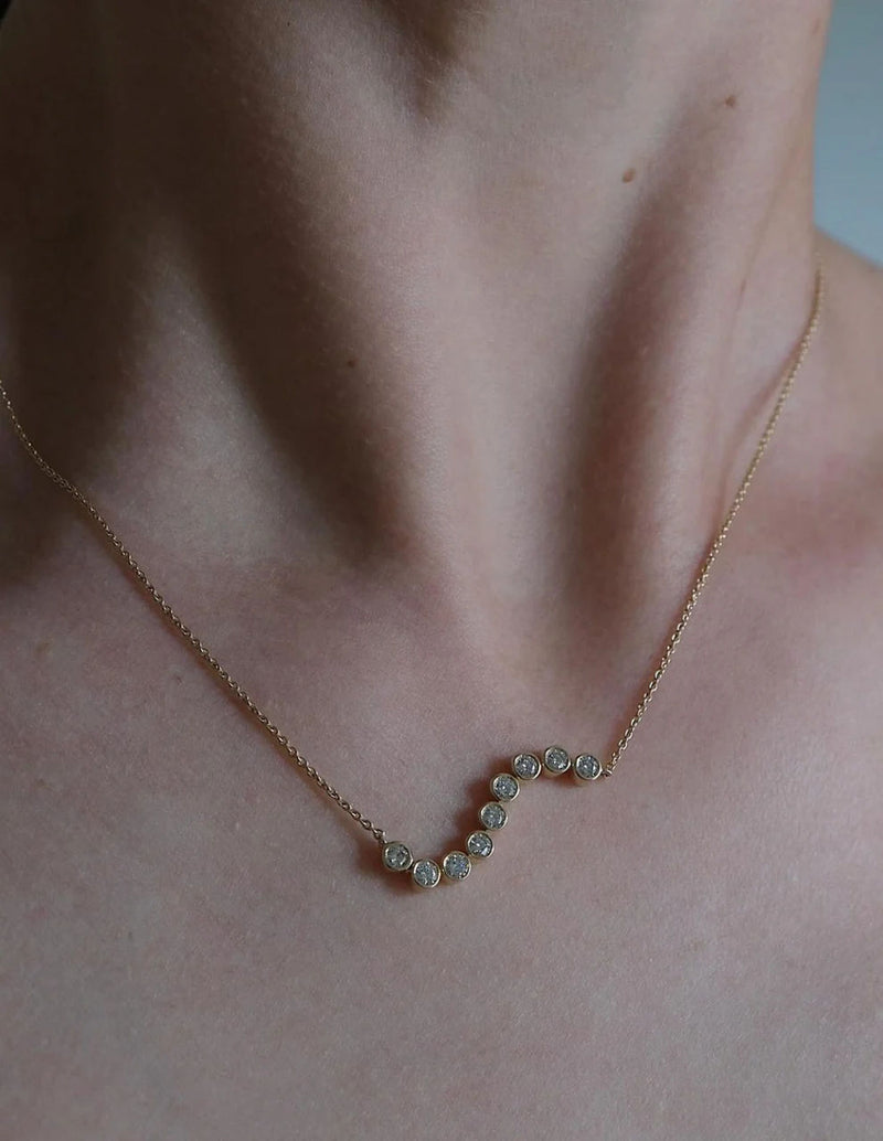 Vana 14K Gold Necklace w. Diamonds