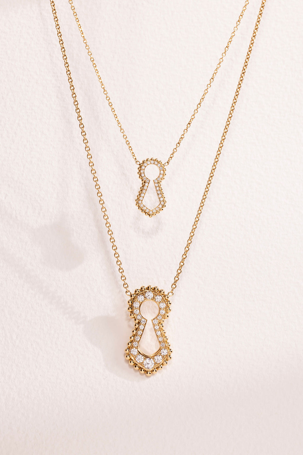 Unlock Indiscretion Paved 18K Gold Necklace w. Diamond