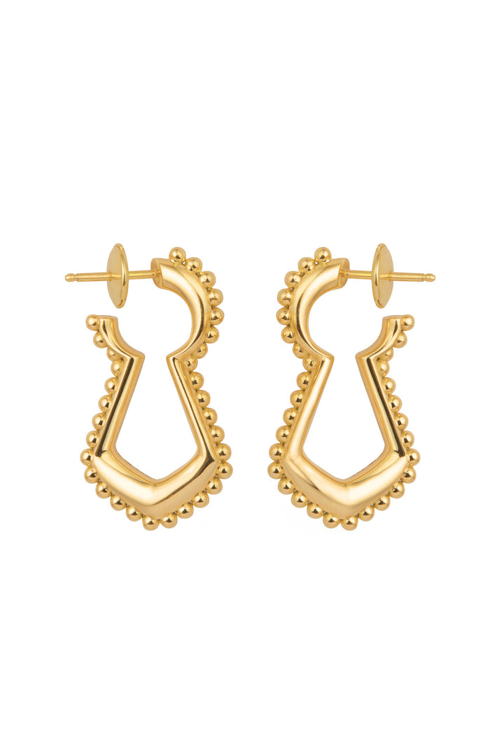 Unlock Indiscretion Large 18K Gold Earrings