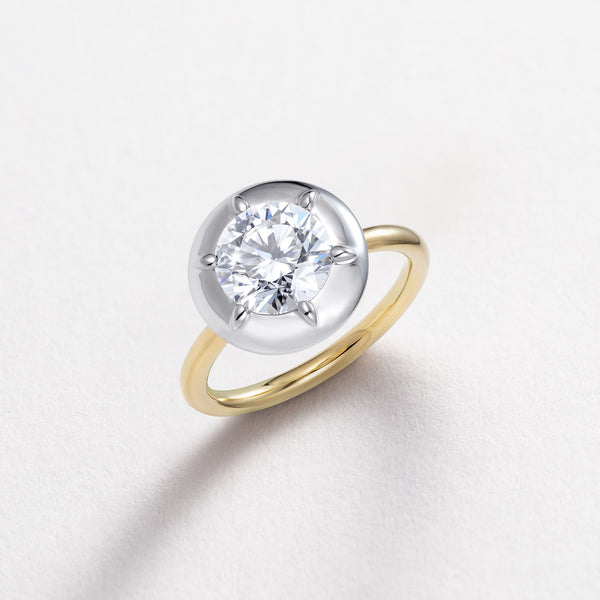 Diamant Kop 18k Guld & Hvidguld Ring