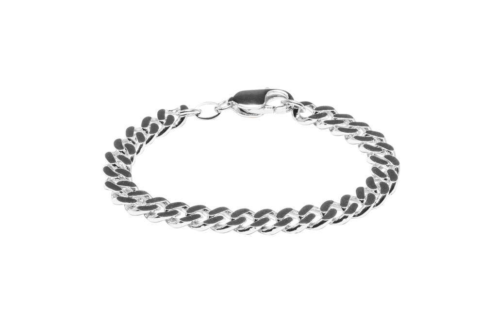 IX Chunky Curb Silver Bracelet
