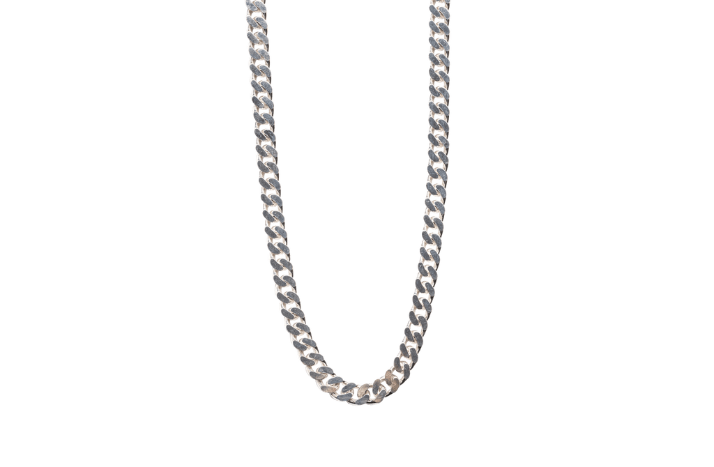 IX Chunky Curb Silver Necklace