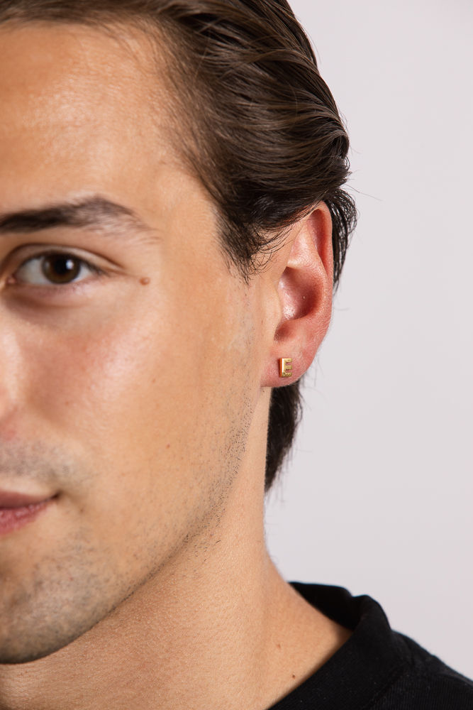 IX E 22K Gold Plated Stud