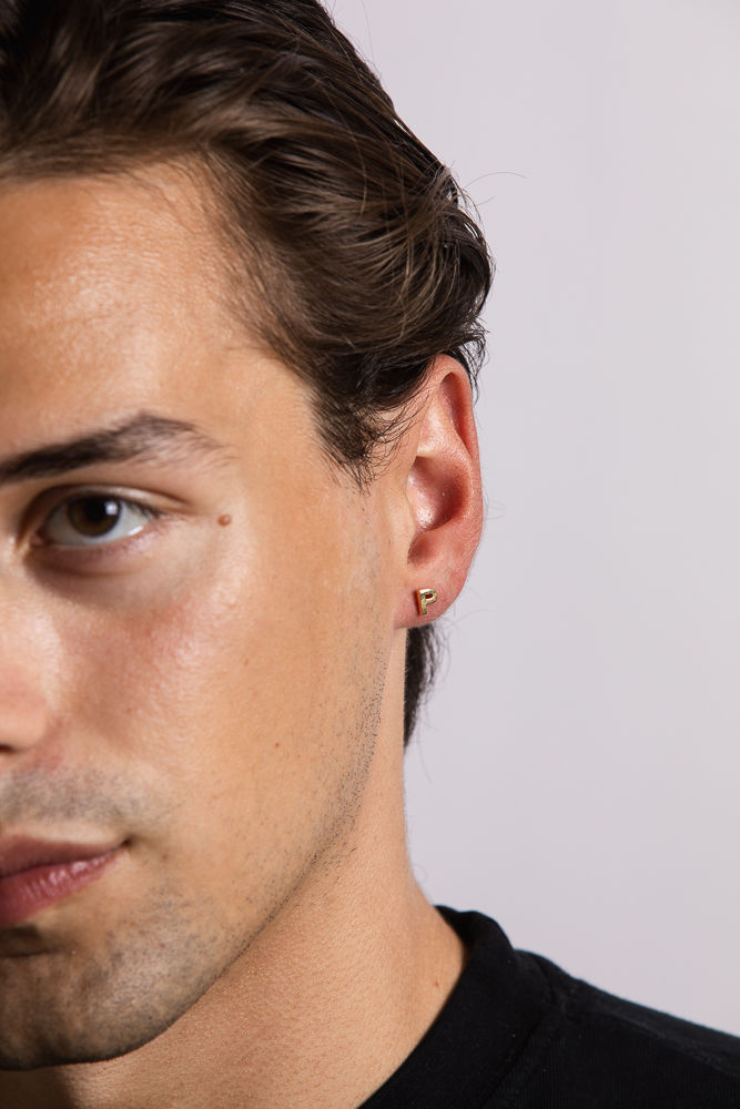 IX P 22K Gold Plated Stud