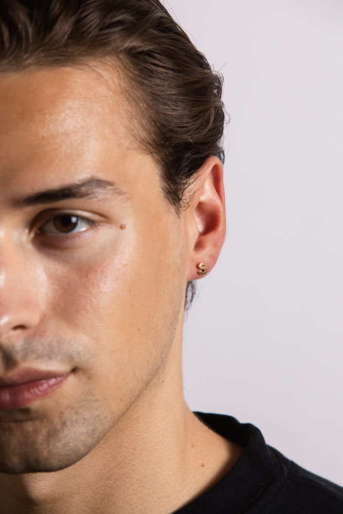 IX S 22K Gold Plated Stud