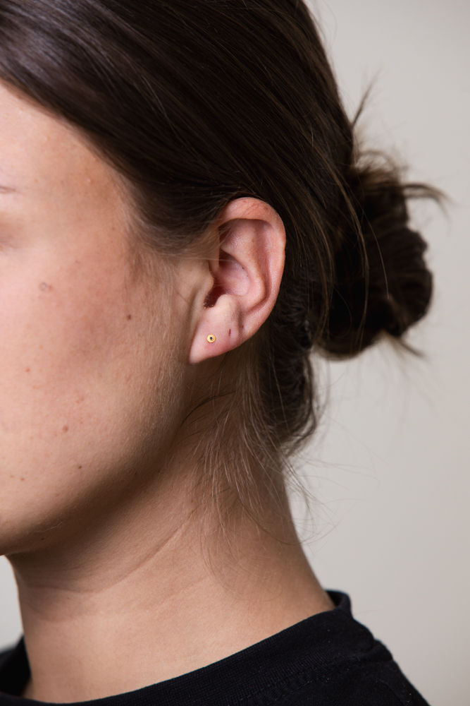 Ix Cent Black 22k Gold plattiert Ohrring