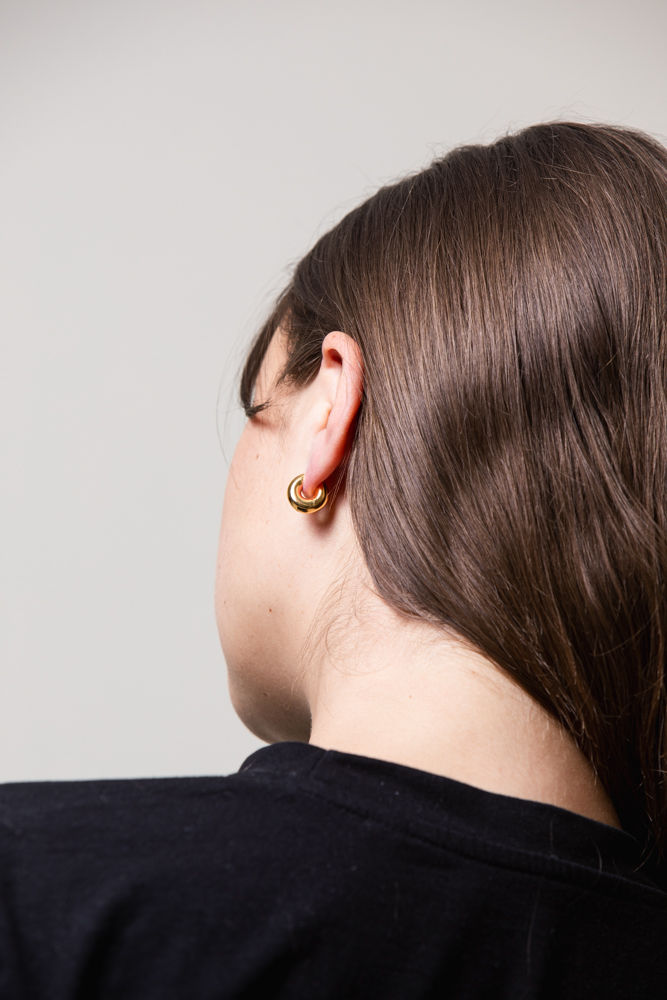 IX Riley 22K Forgyldt Hoop Ørering