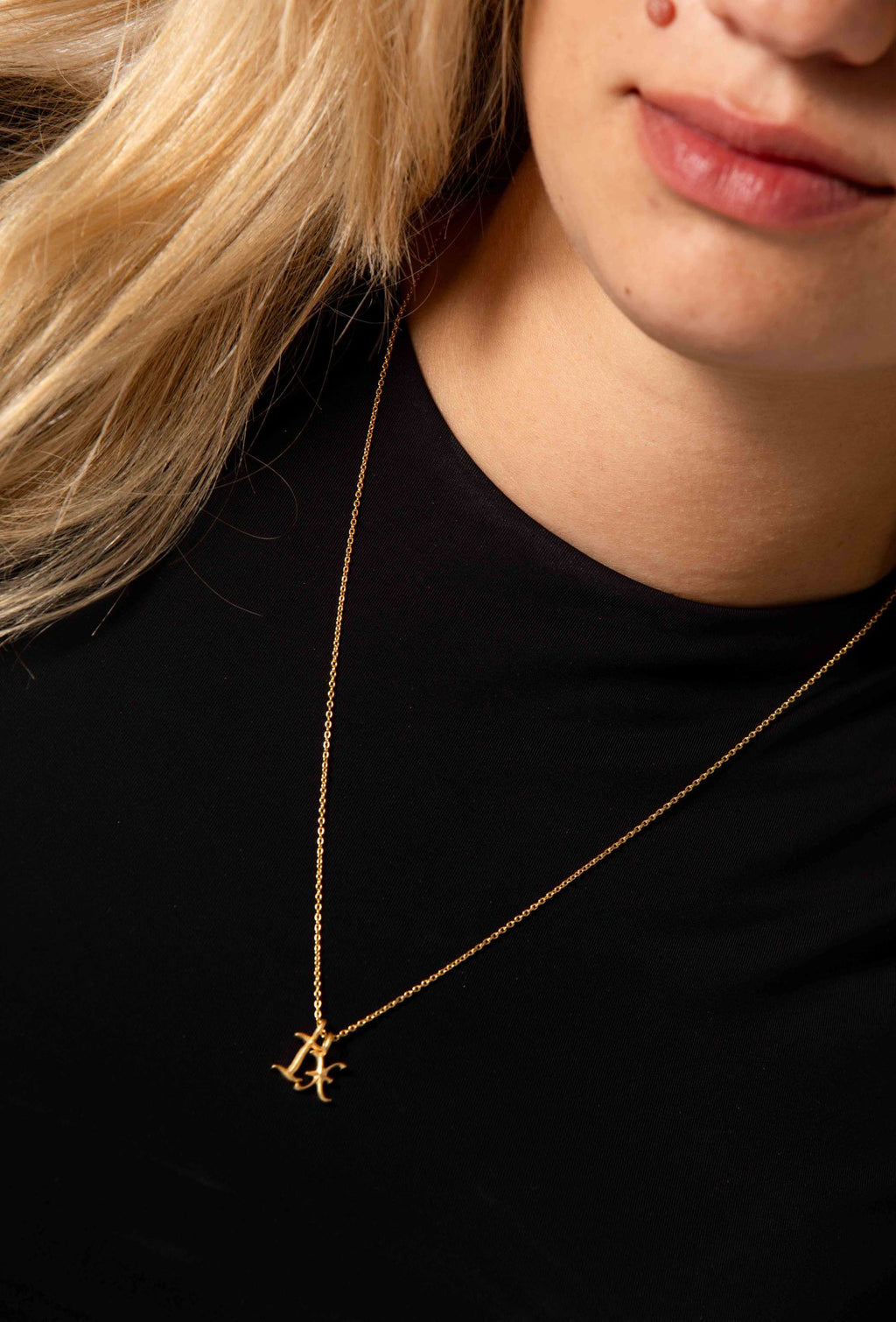 IX F Ice 22K Gold Plated Pendant