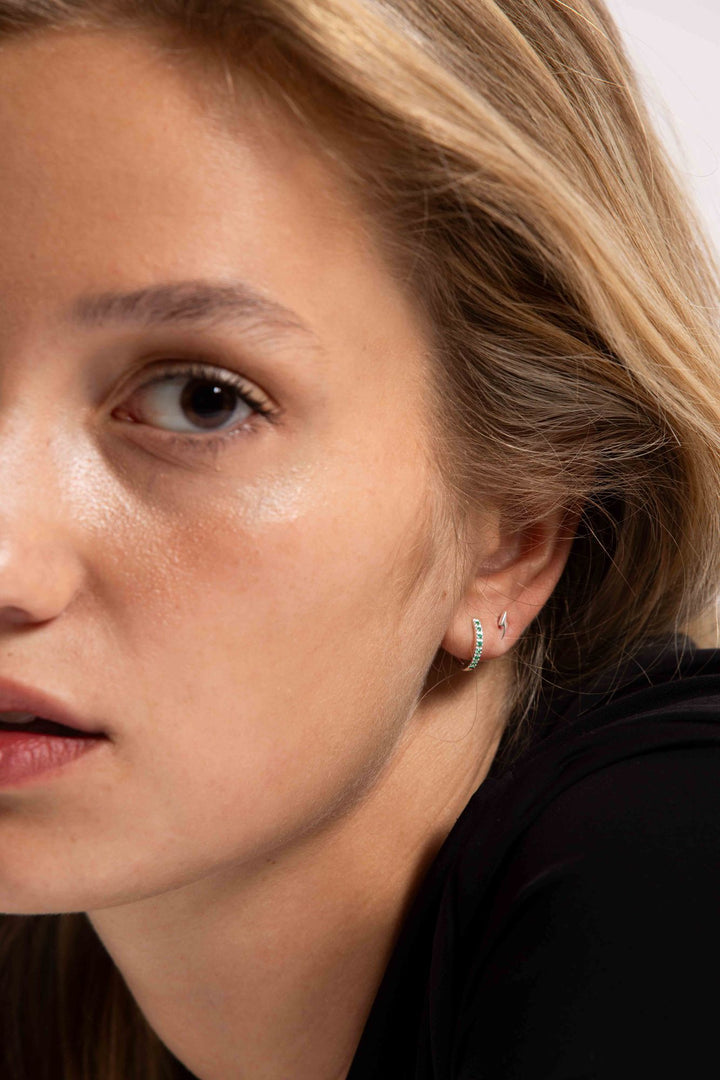 IX Billy Silver Hoop w. Zirkonia