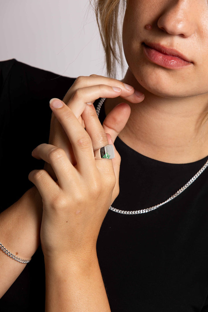 IX Otto Silver Ring w. Zirconia